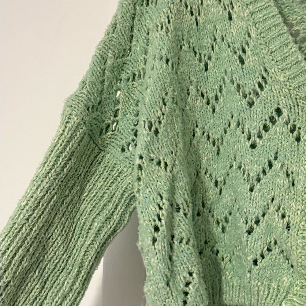 Open Stitch Mini Cardigan Sweater - Picture 4 of 4